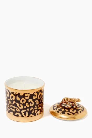 Leopard Candle in Limoges Porcelain