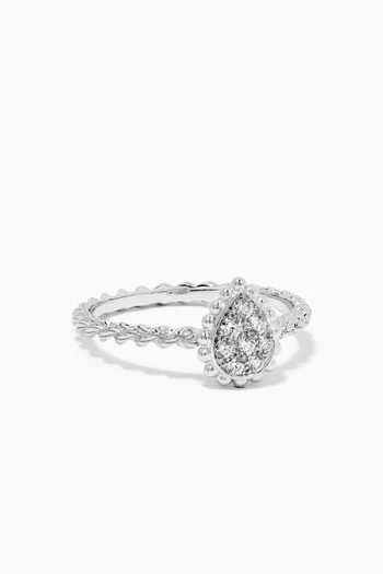 Serpent Bohème XS Motif Diamond Ring in 18kt White Gold