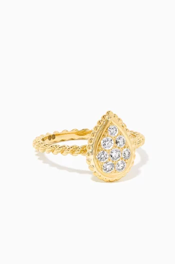 Serpent Bohème S Motif Diamond Ring in 18kt Yellow Gold