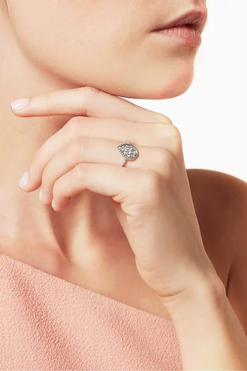 Serpent Bohème S Motif Diamond Ring in 18kt White Gold