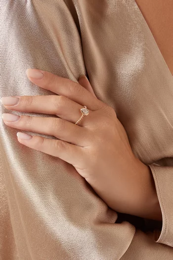 خاتم سيربنت بوهيم ذهب وردي عيار 18 مرصع بالماس مقاس XS