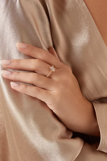 خاتم سيربنت بوهيم ذهب وردي عيار 18 مرصع بالماس مقاس XS