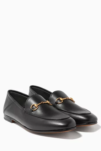 Black Brixton Leather Loafers