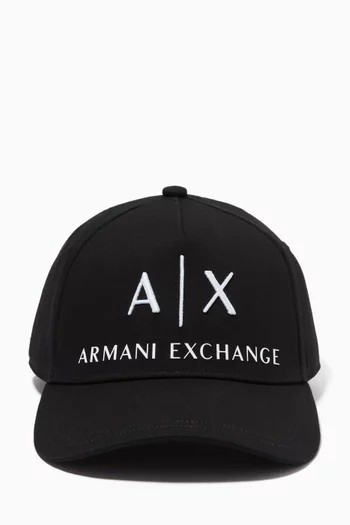 Logo Baseball Cap in Cotton Twill