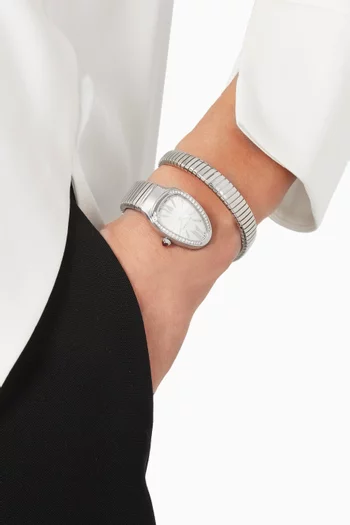 Stainless Steel & Diamond Serpenti Tubogas Watch