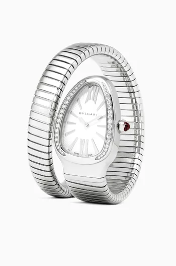 Stainless Steel & Diamond Serpenti Tubogas Watch