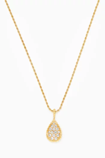 Serpent Bohème Pendant with Pavé Diamonds in 18kt Yellow Gold, M Motif