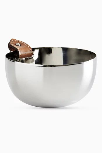 Wyatt Nut Bowl in Metal and Leather