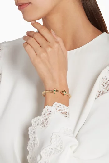 Yellow-Gold & Emerald Exclusive Cable Bracelet