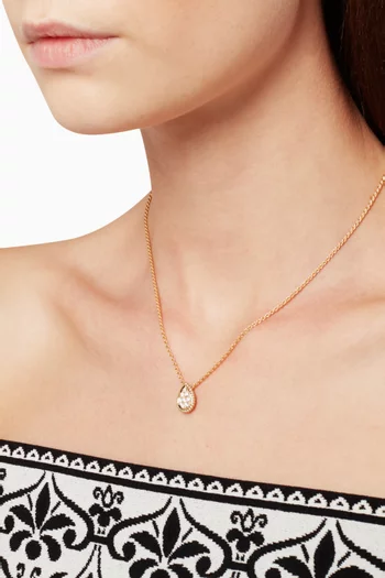 Serpent Bohème Pendant with Pavé Diamonds in 18kt Yellow Gold, S Motif