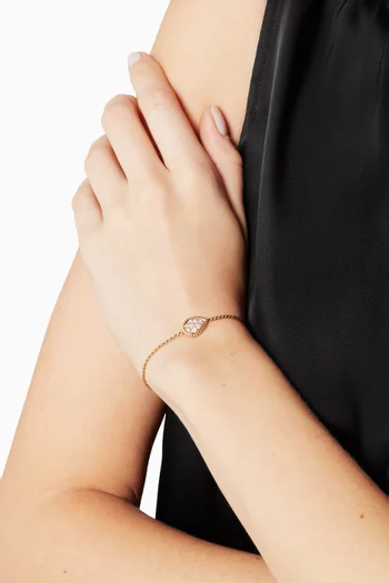 Serpent Bohème Bracelet with Pavé Diamonds in 18kt Yellow Gold, S Motif     