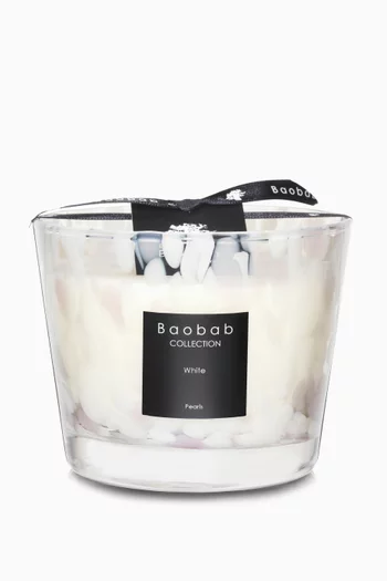 Max 10 White Pearls Candle