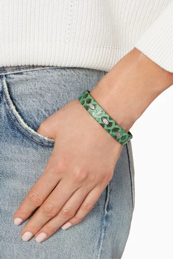 Green Snakeskin Zirconia Bracelet