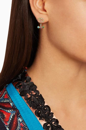 Yellow-Gold Running G Stone Single Earring