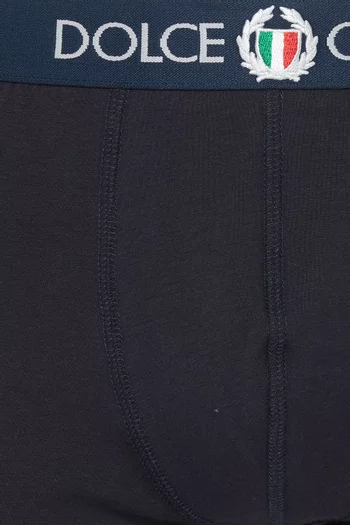 Navy Sports Crest Logo Boxers  