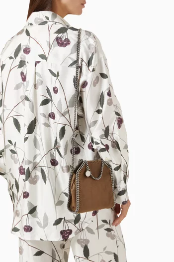 Falabella Tiny Tote Bag in Eco Shaggy Deer Leather
