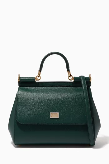 حقيبة سيسيلي متوسطة جلد دوفين