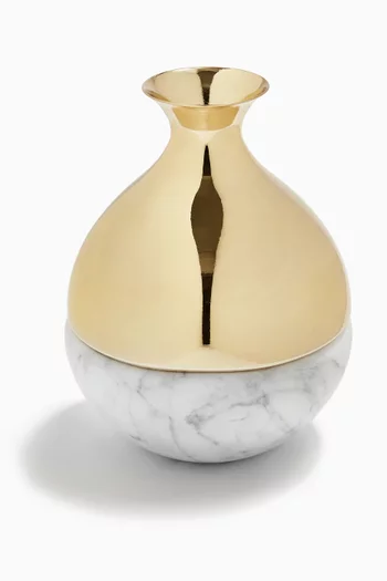 Gold Carrara Dual Bud Vase