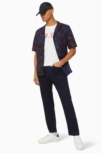 تي شيرت قطن بشعار VLTN