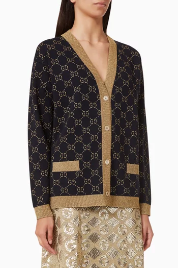 كارديغان قطن بشعار GG لامع