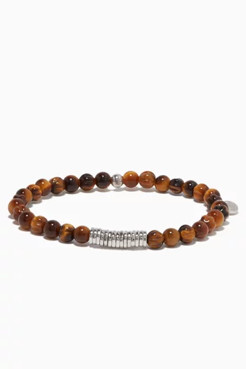 Brown Tiger Eye Disc Bracelet