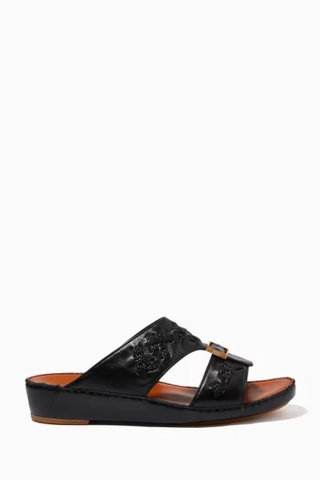 Quadratura Sandals in Calfskin Leather