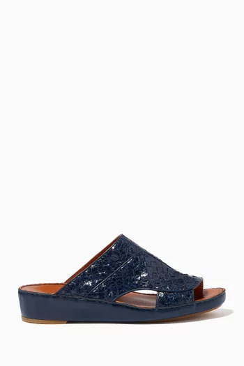 Najda Fermer Trecce Sandals in Karung Snakeskin   