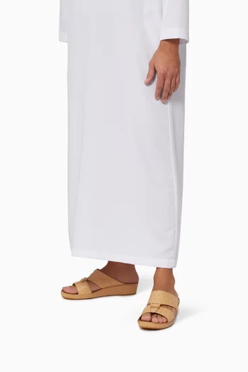 حذاء كوادراتورا مفتوح جلد نعام