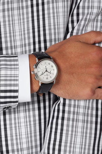 Classic Chronograph Leather Watch   