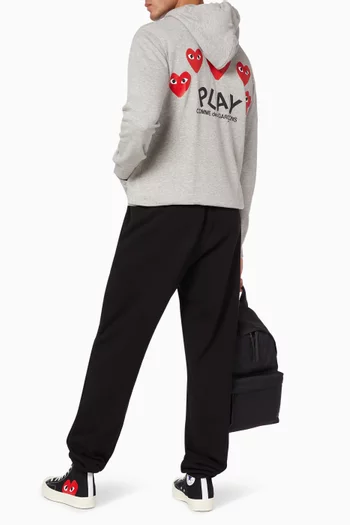 Logo Appliqué Cotton Hooded Sweatshirt