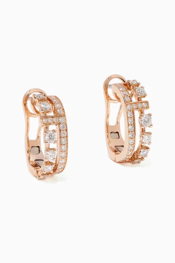 Avenues Rose Gold & Diamond Earrings