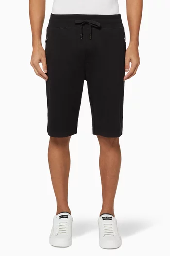 Logo Plaque Jersey Bermuda Jogging Shorts