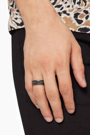 Streamline® Black Diamond Two Row Band Ring    