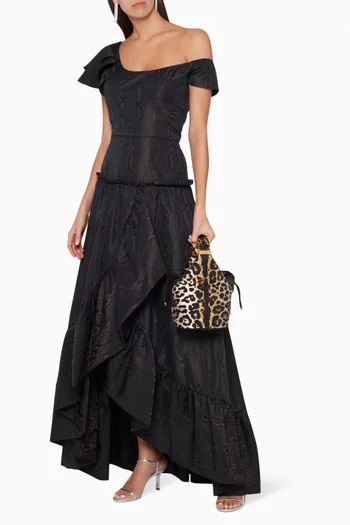 Kit Leopard-Print Lurex Bag