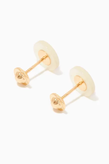 Butterfly Round Stud Earrings   
