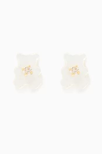 Bear Diamond Stud Earrings