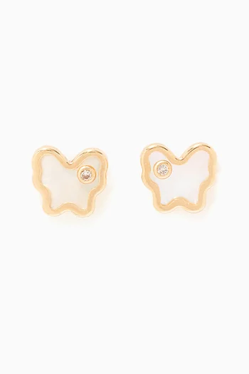 Butterfly Diamond Stud Earrings