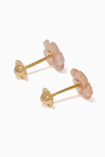 Floral Diamond Stud Earrings