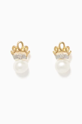 My Princess Pearl Diamond Earrings        