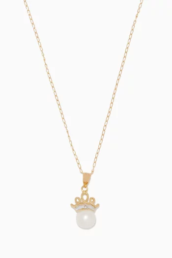 My Princess Pearl Diamond Pendant Necklace