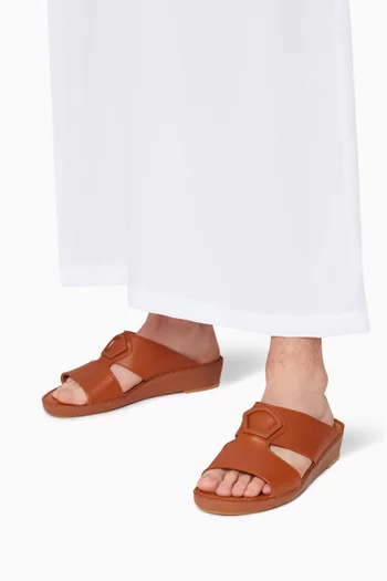 Peninsula Granulato Calfskin Sandals 