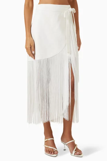 Costamar Fringed Midi Skirt