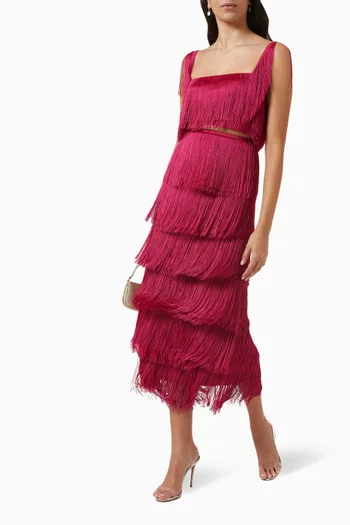 تنورة لوفيا بطبقات شرّابات