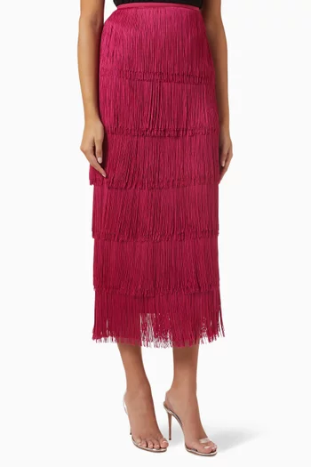 تنورة لوفيا بطبقات شرّابات