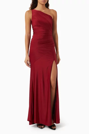 Carol One-Shoulder Gown
