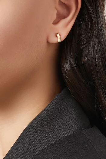 Quatre Grosgrain Single Clip Earring in 18kt Gold