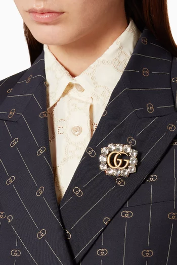 بروش كريستال بشعار حرفي GG