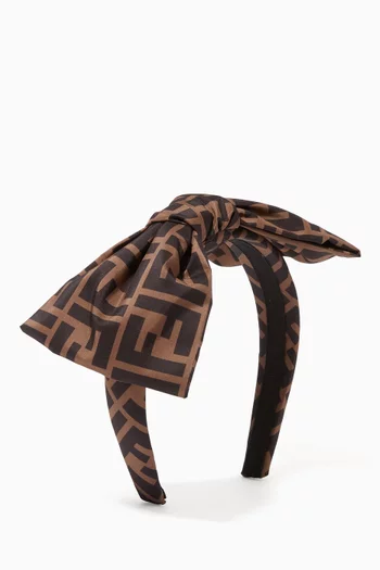 Giant Logo Print Bow Hairband  