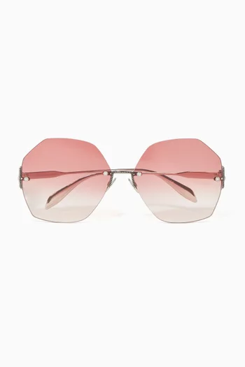 Hexagonal Jeweled Sunglasses