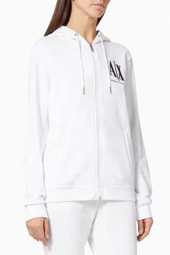 Icon Logo Zip Hoodie in Cotton